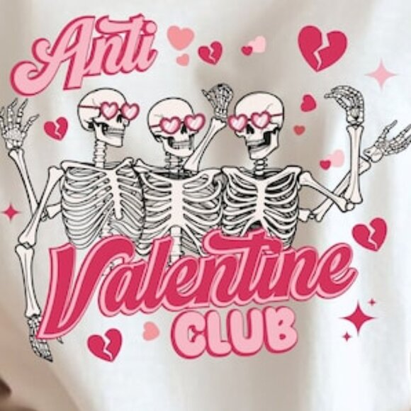 Anti Valentine Club T-Shirt, Valentine Shirt, Valentines Day Shirt - Picture 2 of 4